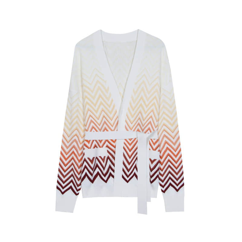 Women's cardigan vest long pants three piece set