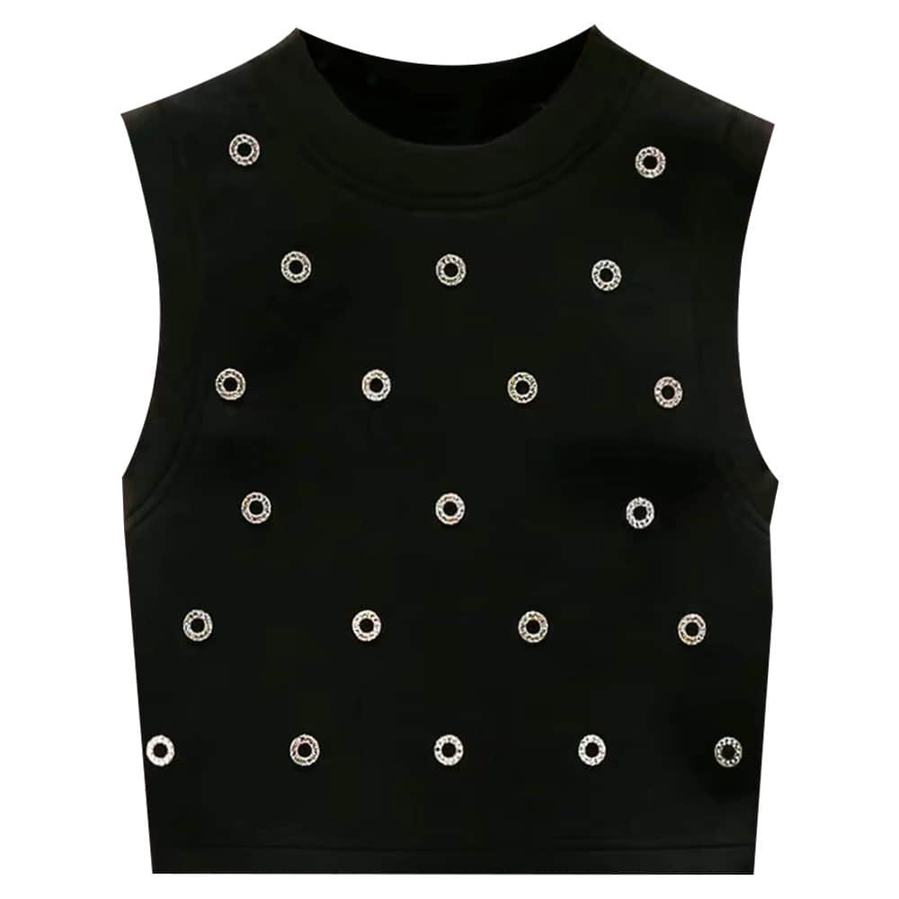 Women's black casual two piece suit
