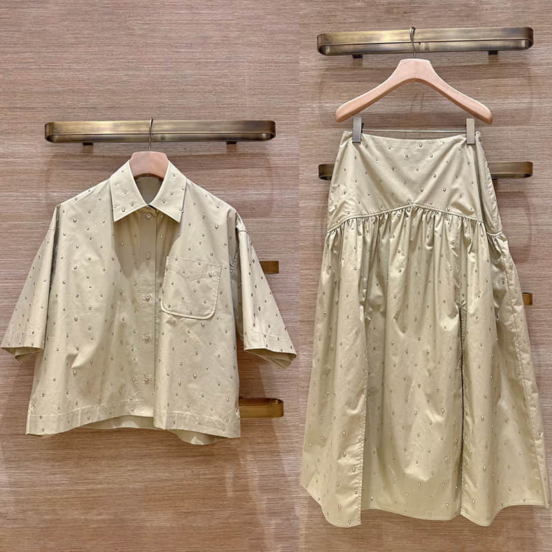 Women's casual diamond two-piece suit