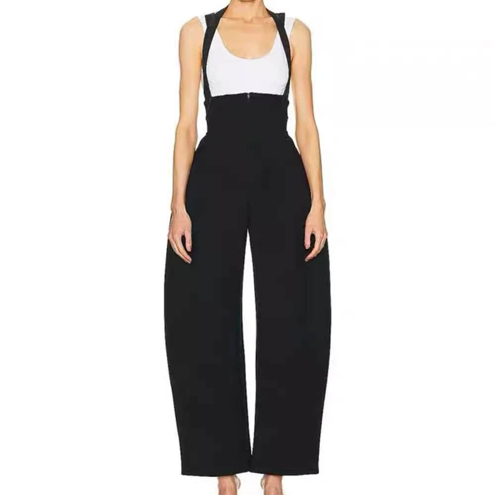 Women's black high quality casual trousers