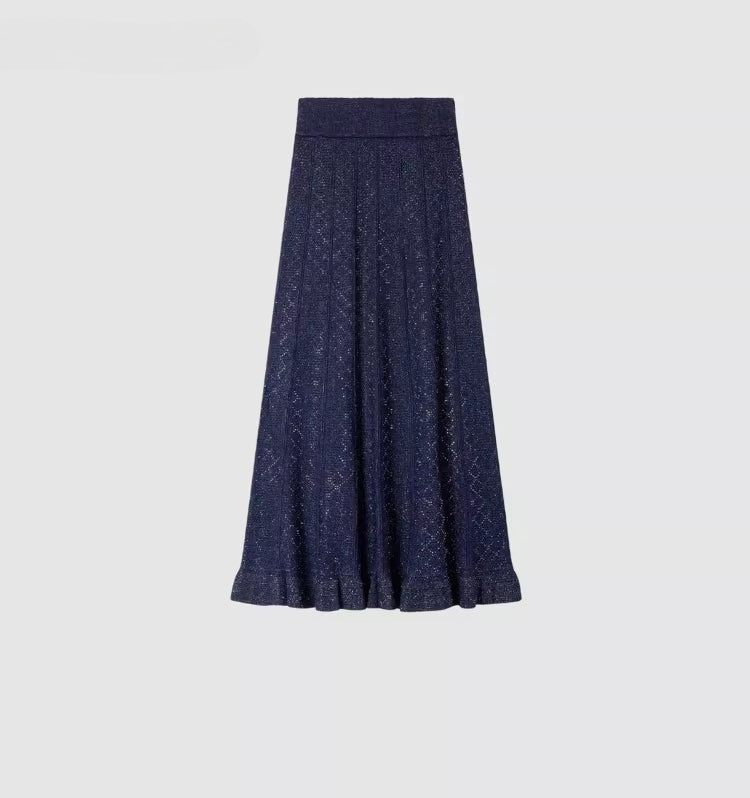Women's elegant diamond midi skirt