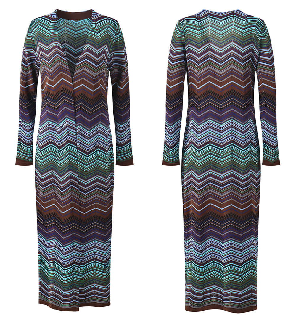Women's Fashion Stripe Three Piece Set