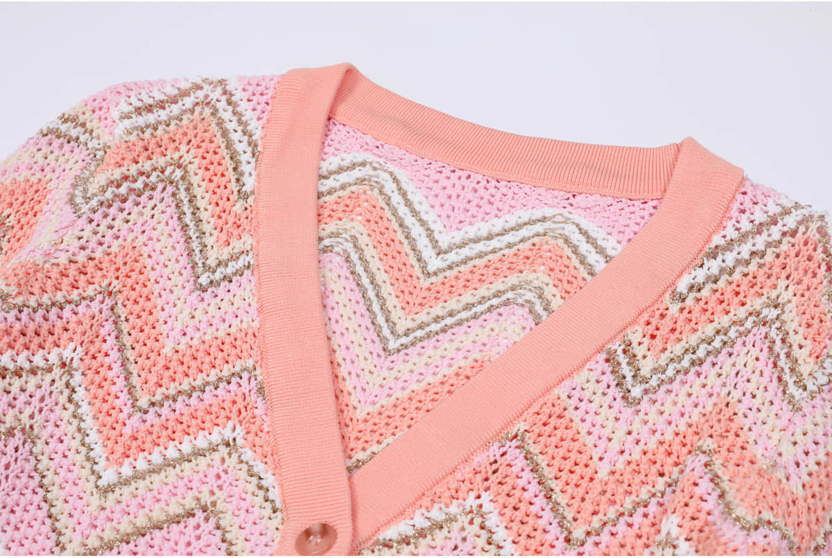 Women's Pink Stripe Three Piece Set