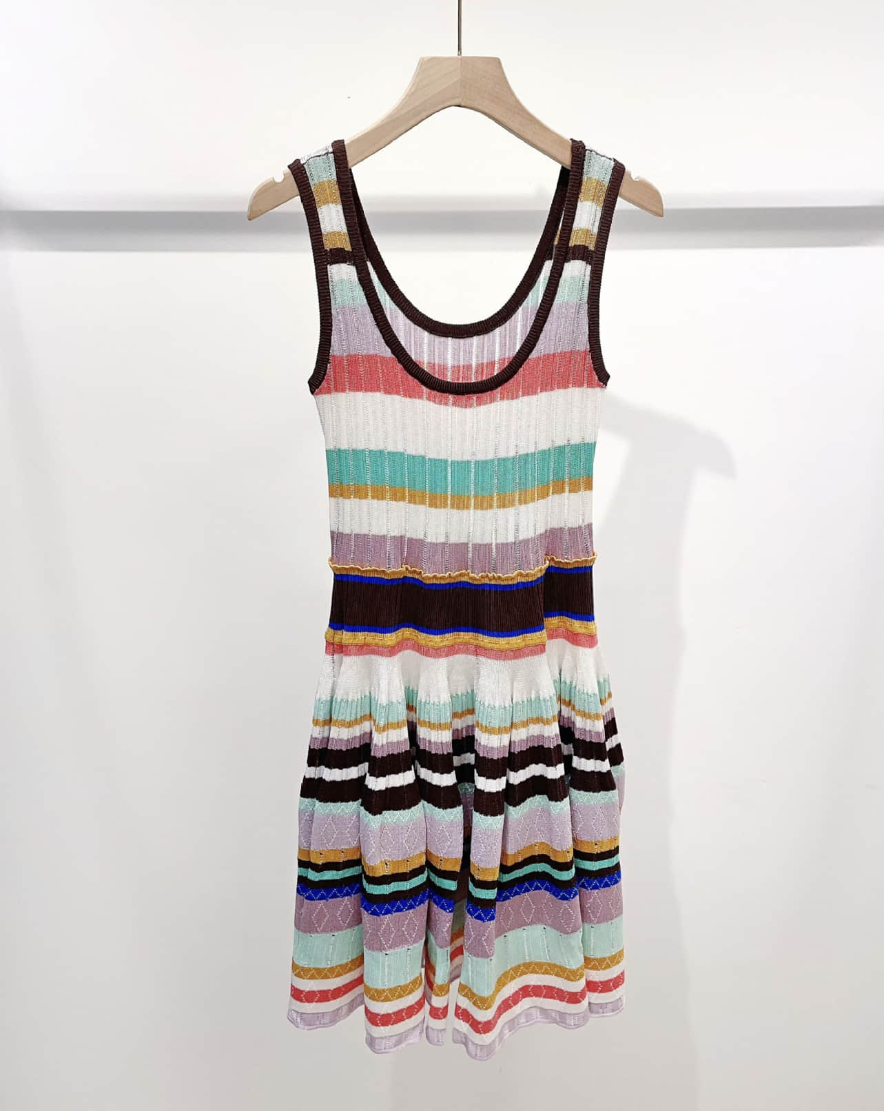 Color striped slim fit dress