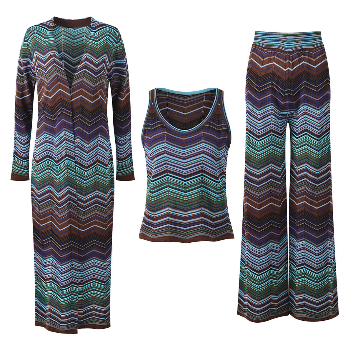 Women's Fashion Stripe Three Piece Set