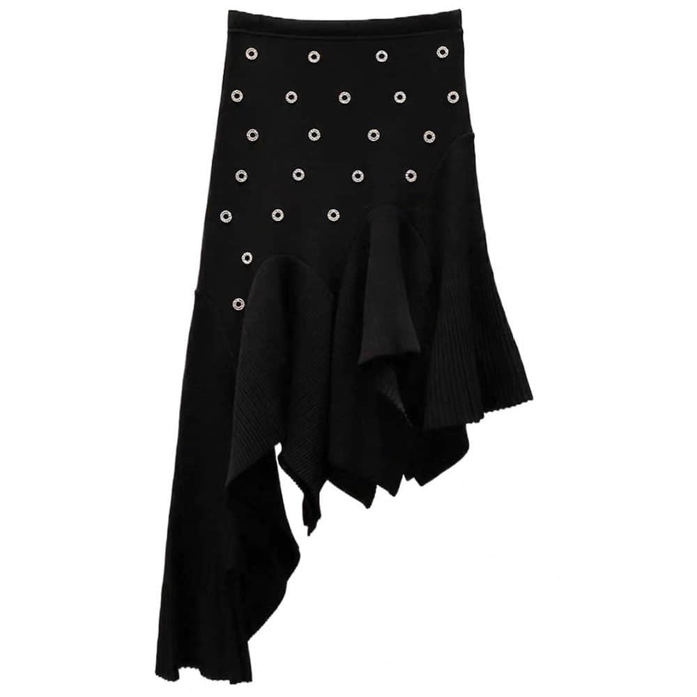 Women's black casual two piece suit