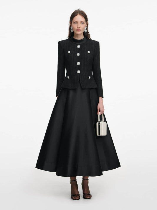 Women's Black Long Sleeve Elegant Party Dress