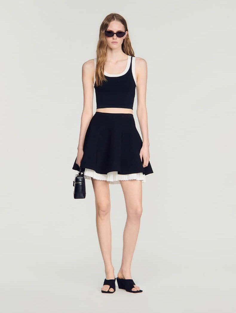 Women's vest and skirt knitted two-piece suit