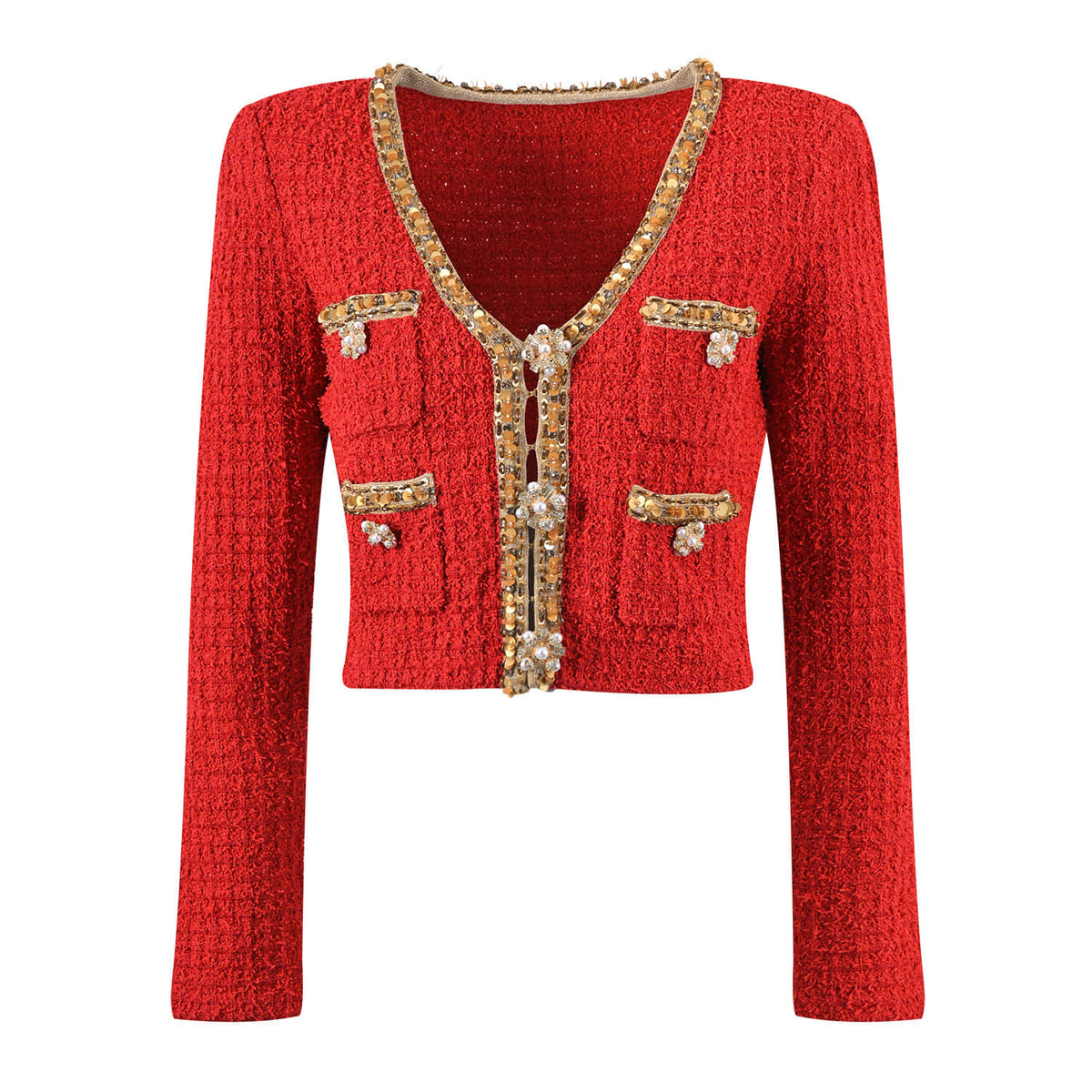 Women‘s Red Elegant Two Suits