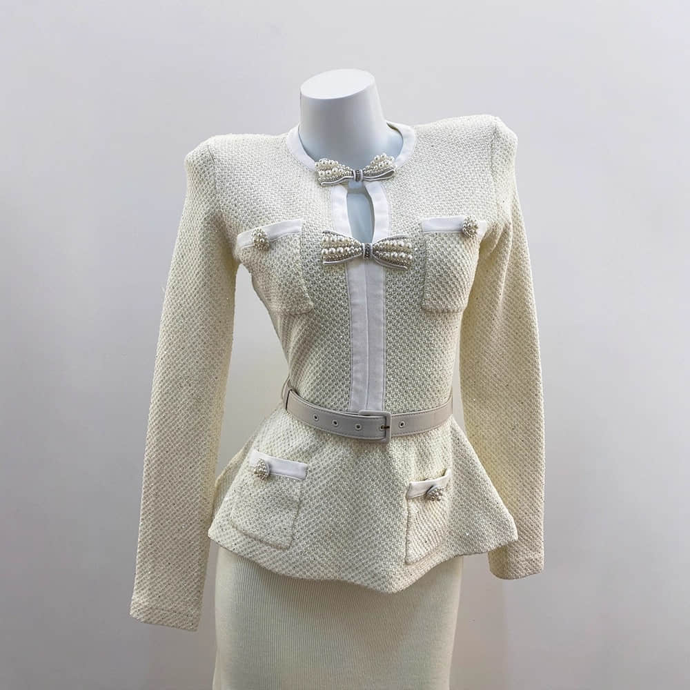 Women's slim fit long sleeved round neck dress