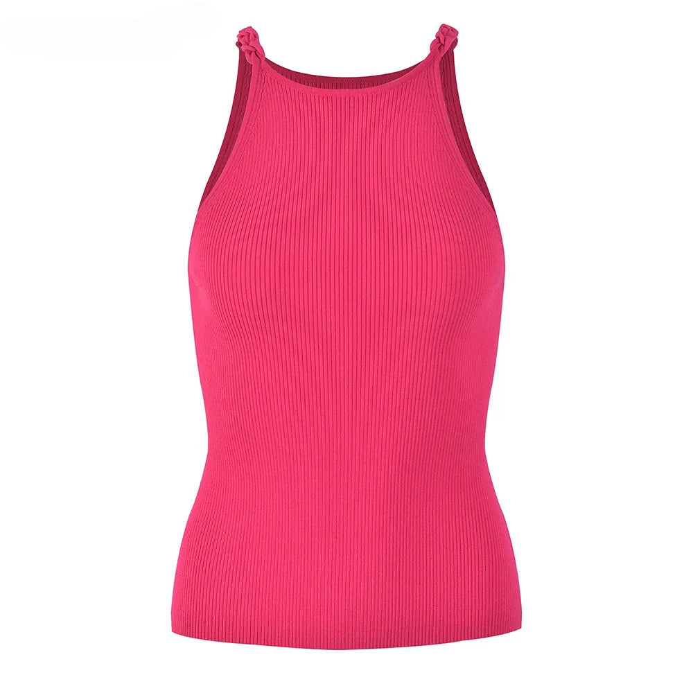 Vest Tops Sleeveless Halter Design Women Summer Cool Clothing
