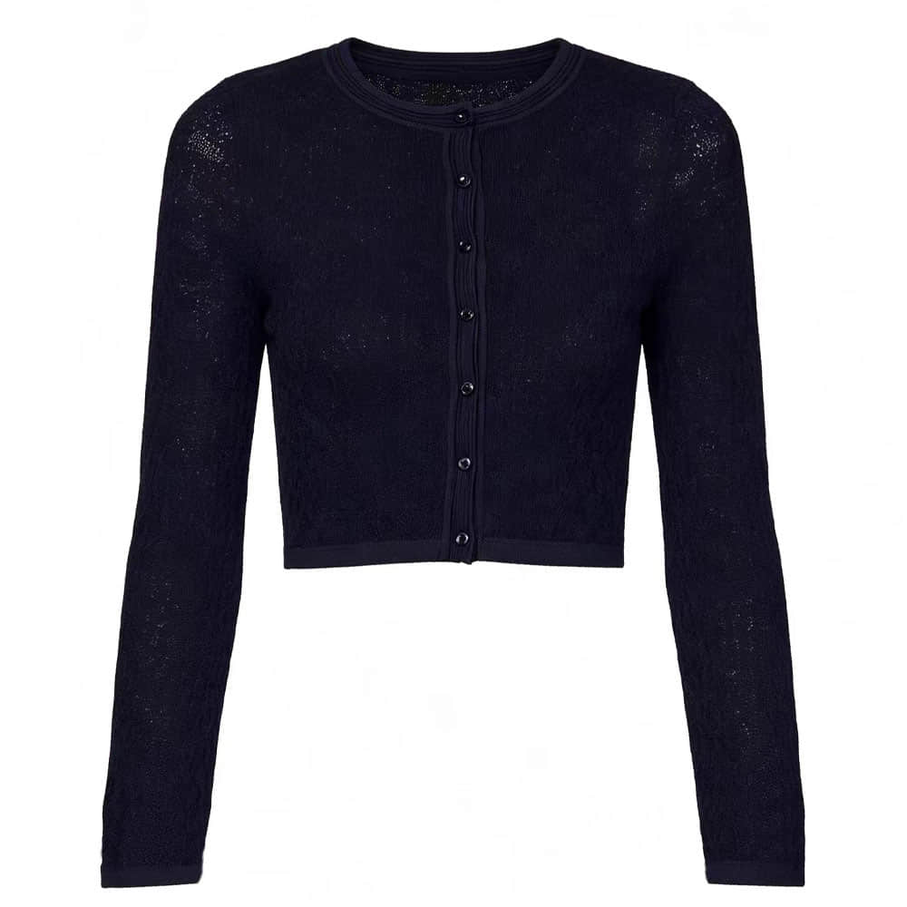 Long-sleeved cardigan and skirt two-piece suit