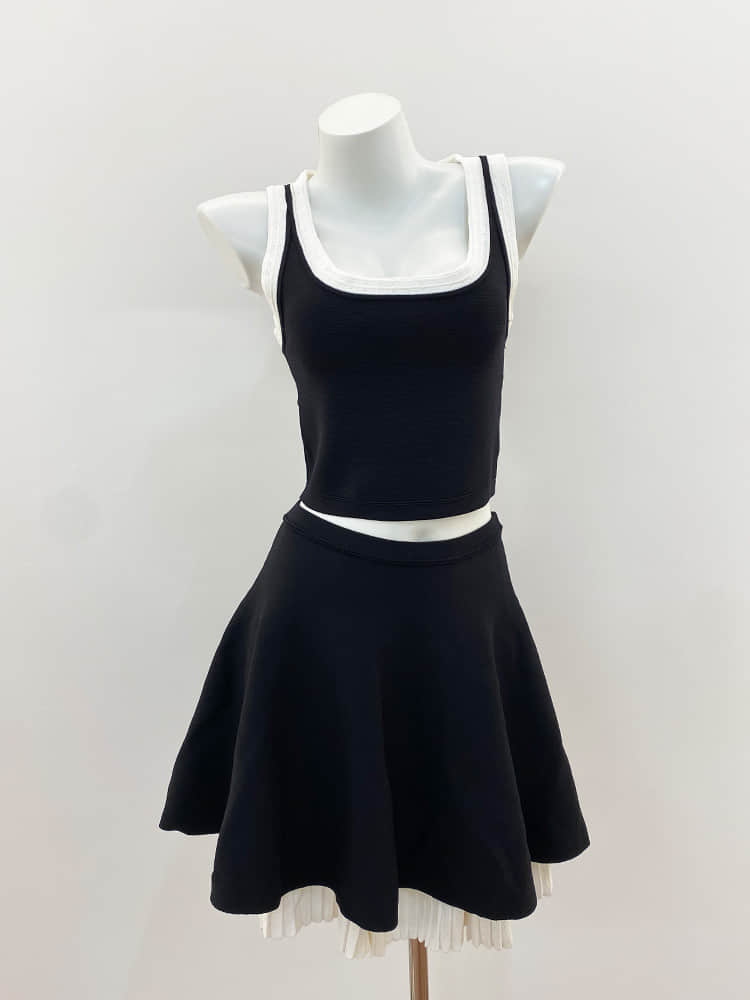 Women's vest and skirt knitted two-piece suit