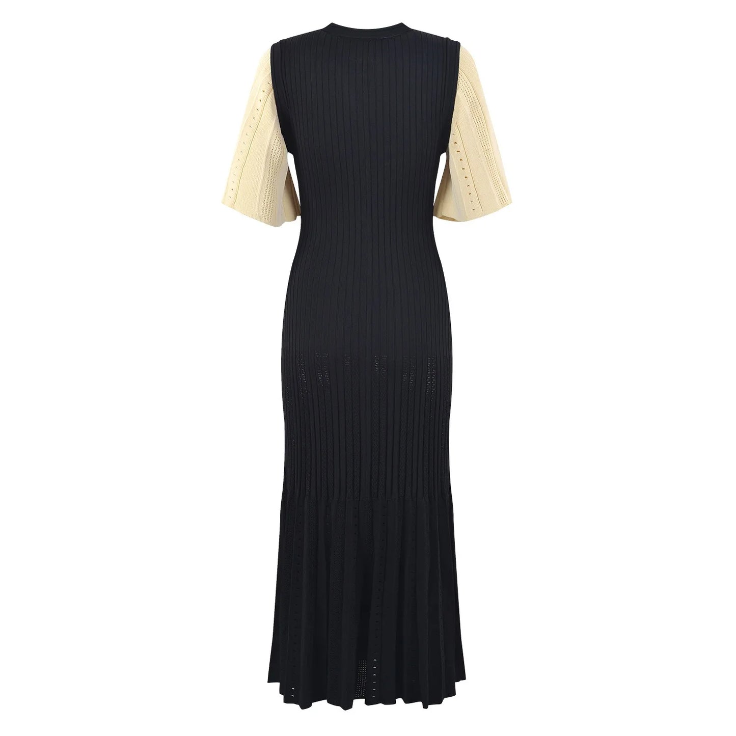 Women Knitting Dress Summer Classy Chic Lady Street Clothing Luxury Quality