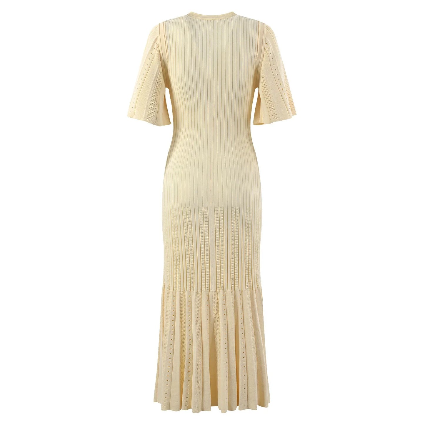 Women Knitting Dress Summer Classy Chic Lady Street Clothing Luxury Quality