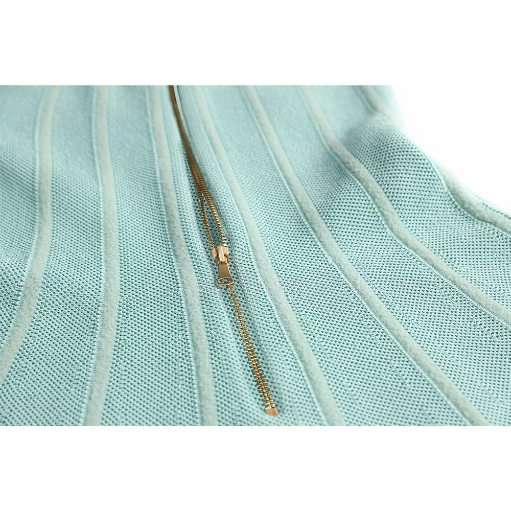 Sexy Party Halter A-line Knitted Street Dress High Quality Backless
