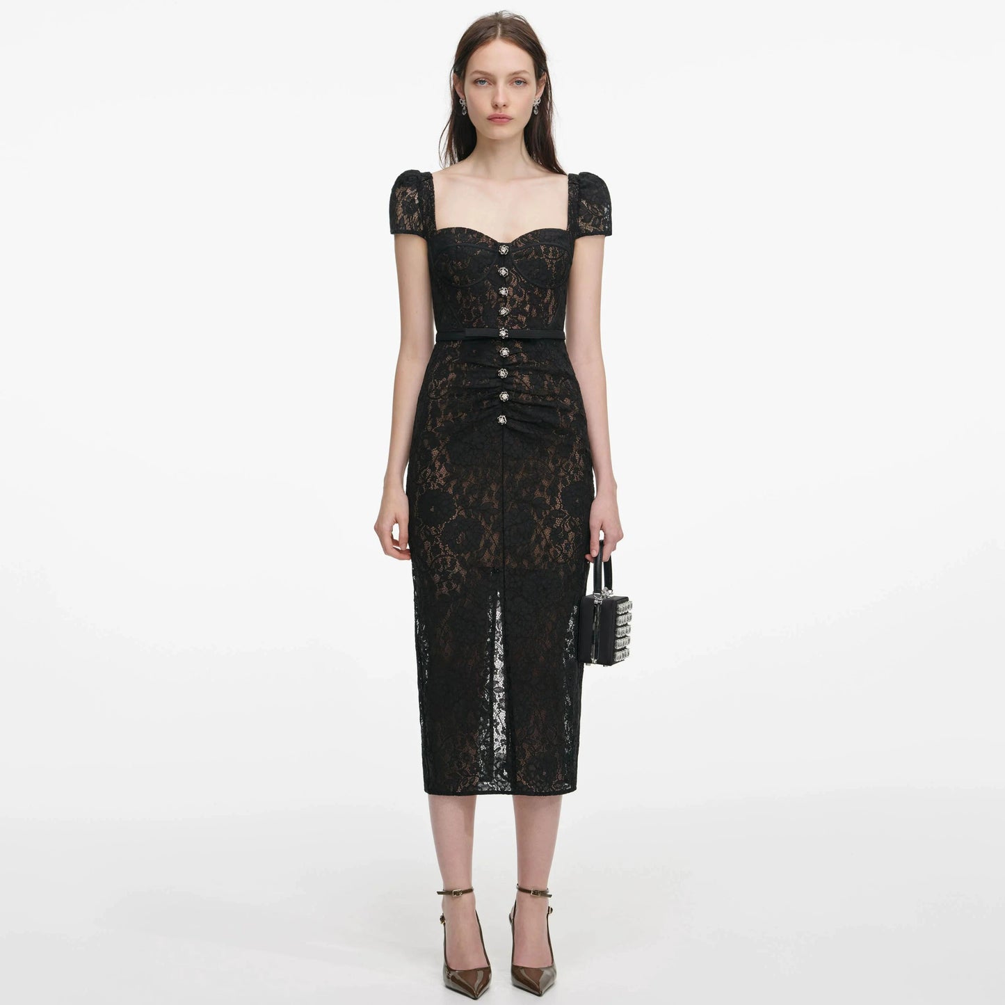 Women's Black Lace Elegant Bodycon Dress
