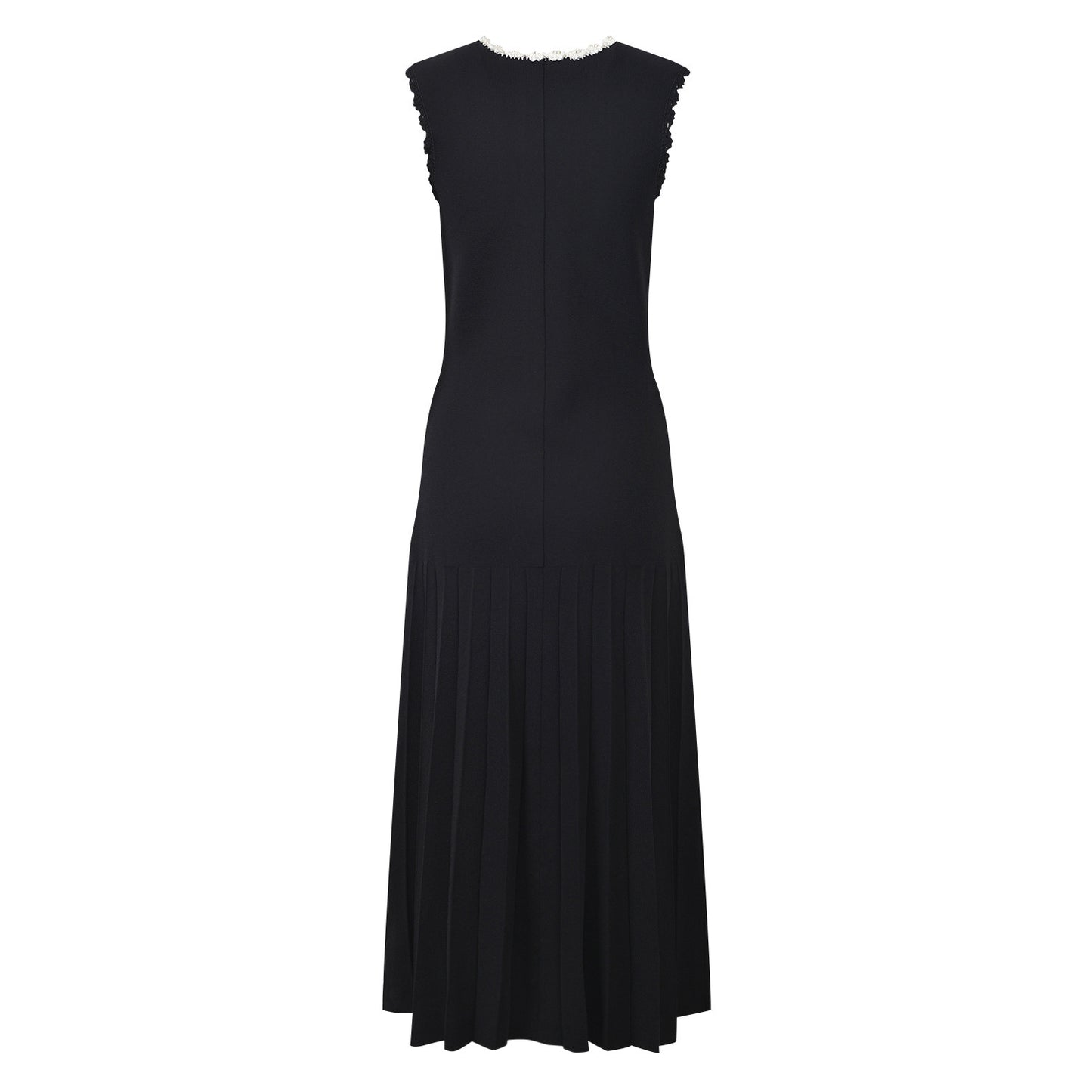 Women's black knitted sleeveless knitted slim fit dress