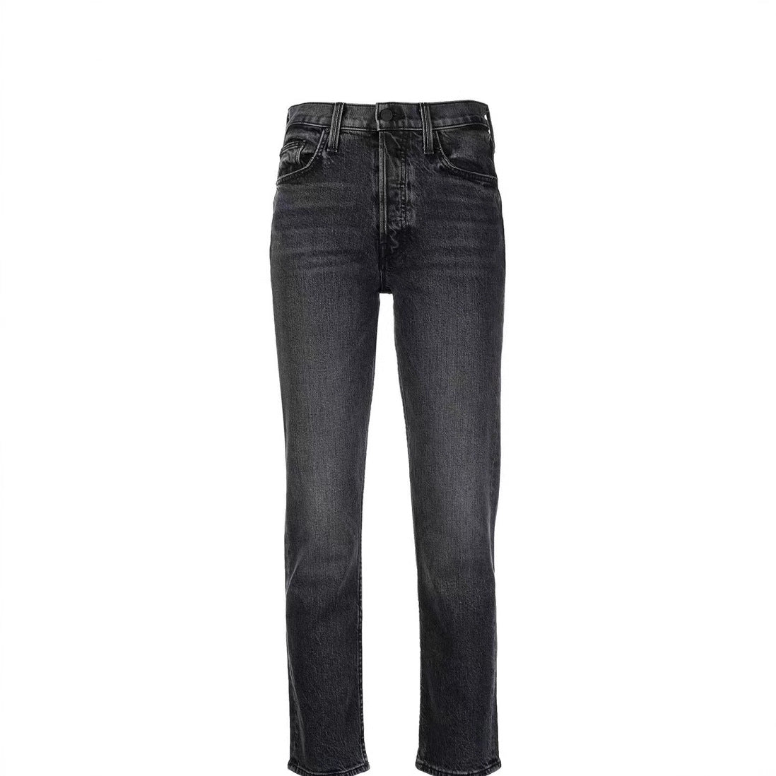 Women's casual straight-leg slim-fit cropped jeans