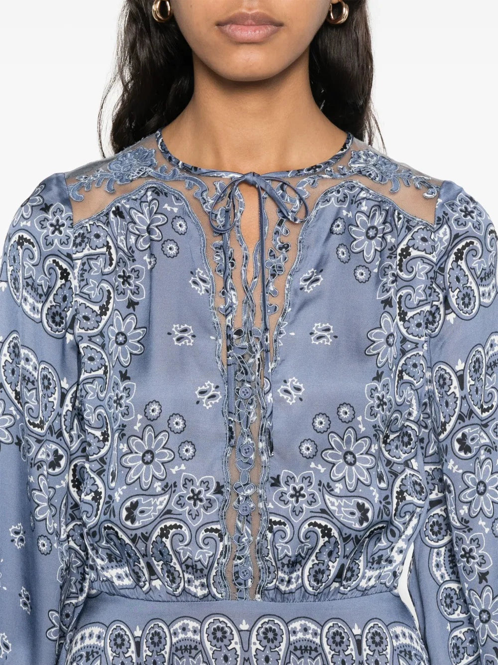 Women's hollow tie mini dress