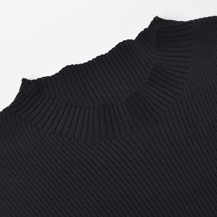 Women's black knitted tops