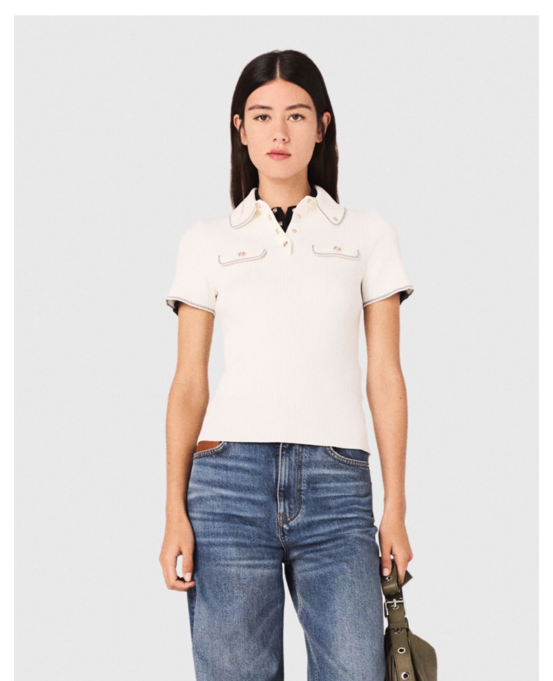 Women's short sleeve knitted tops