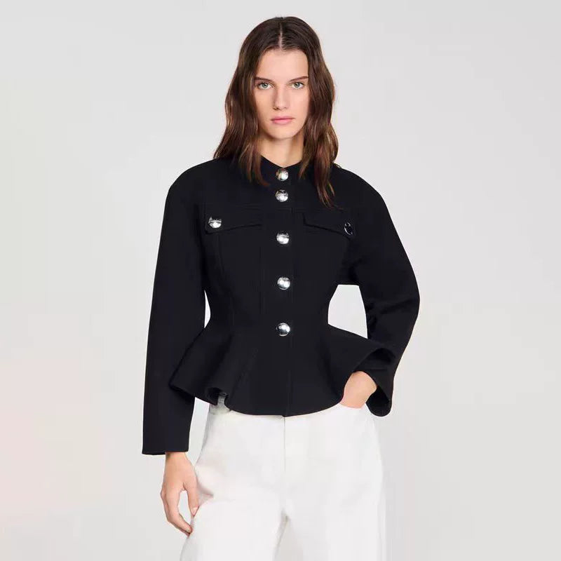 Women's black casual jacket