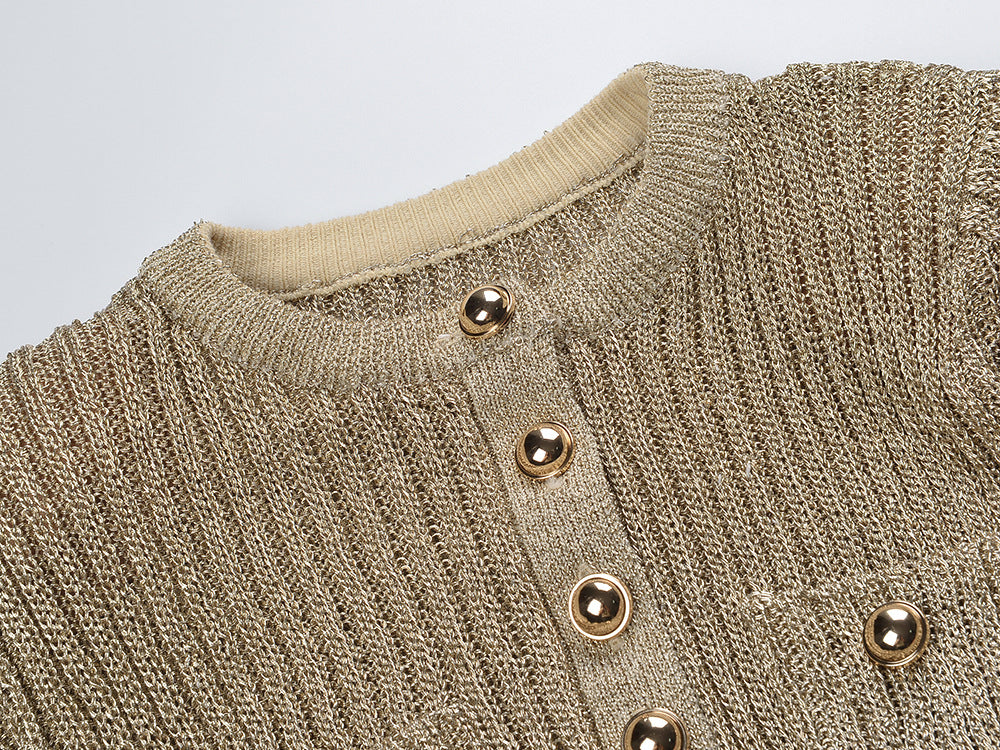 Women's long-sleeved round neck elegant dress