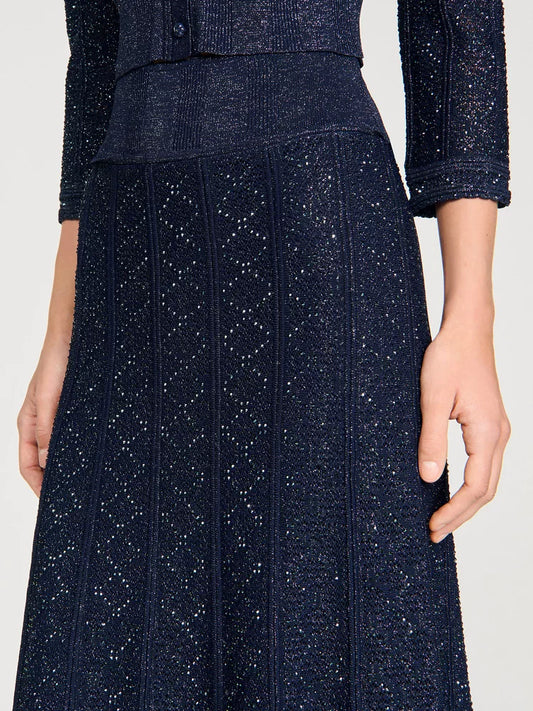 Women's elegant diamond midi skirt