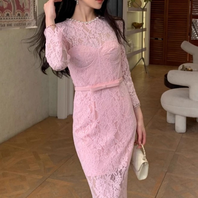 Women's pink dress dress
