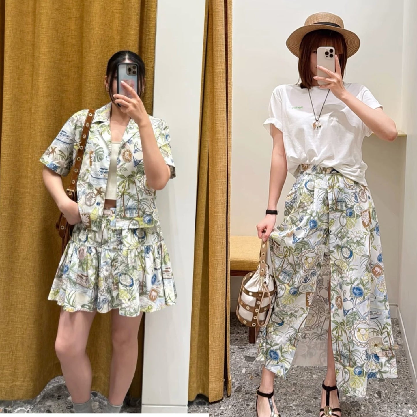 Summer casual coconut tree three-piece suit