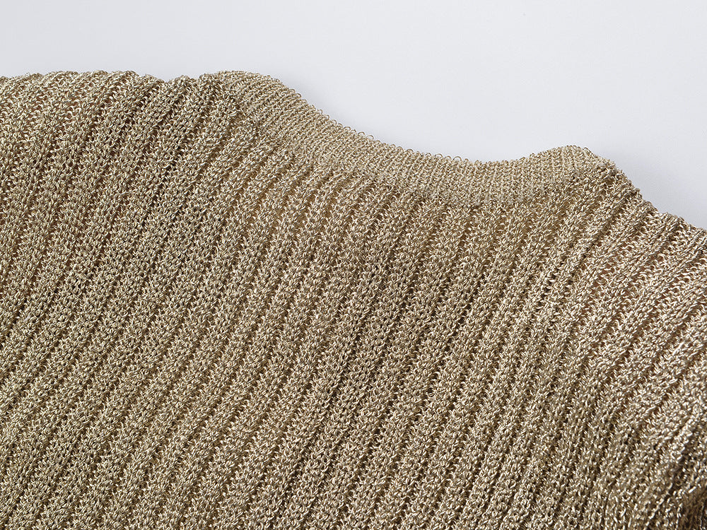 Women's long-sleeved round neck elegant dress