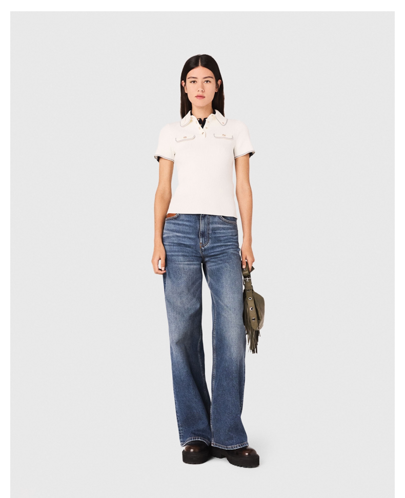 Women's short sleeve knitted tops
