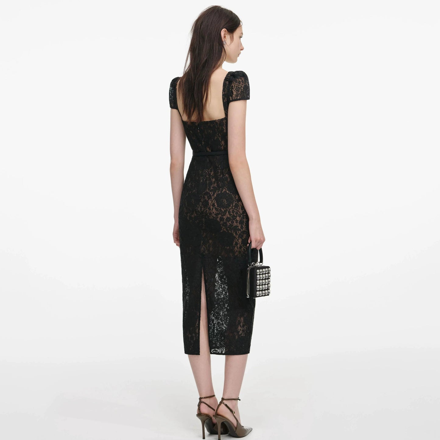 Women's Black Lace Elegant Bodycon Dress