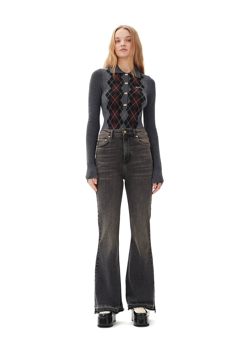 Women's long-sleeved knit top