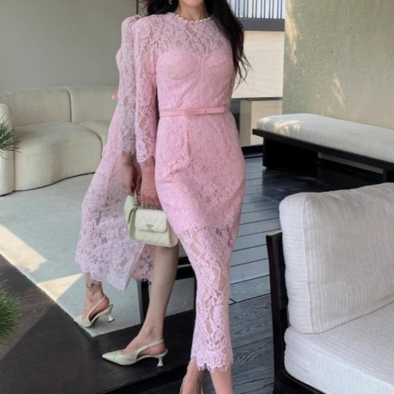 Women's pink dress dress