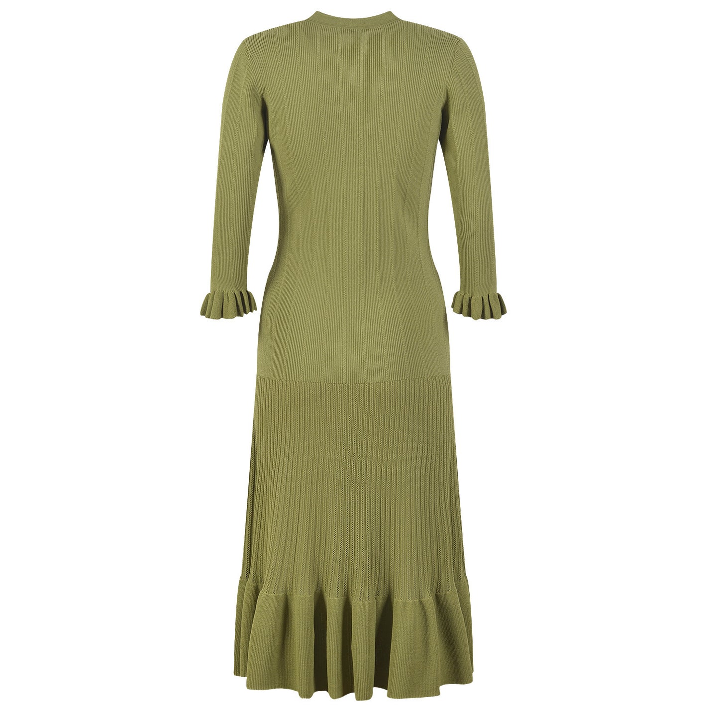 Women's Green Elegant Knit Dress