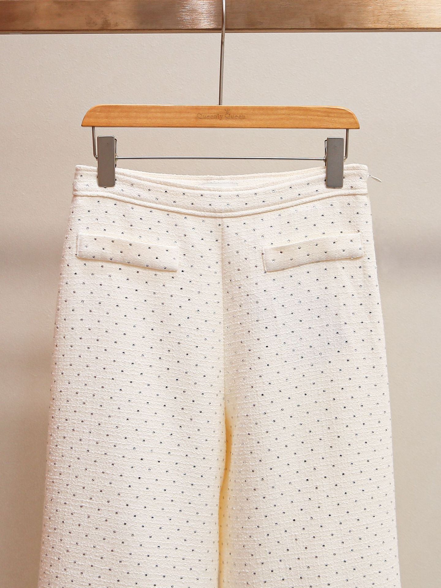 Women's elegant two-piece set: shorts and top or stylish trousers