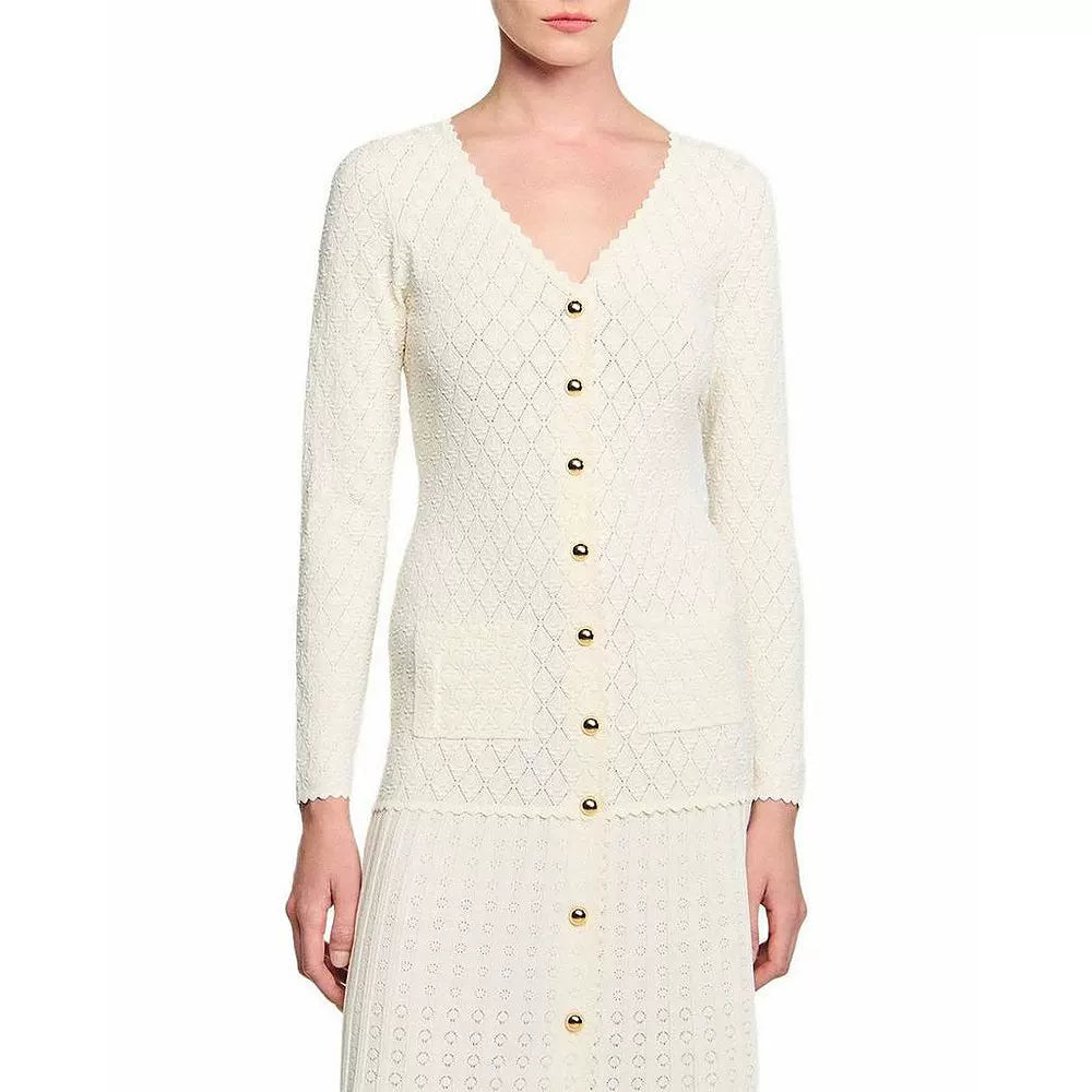 Women's long sleeved V-neck knitted dress