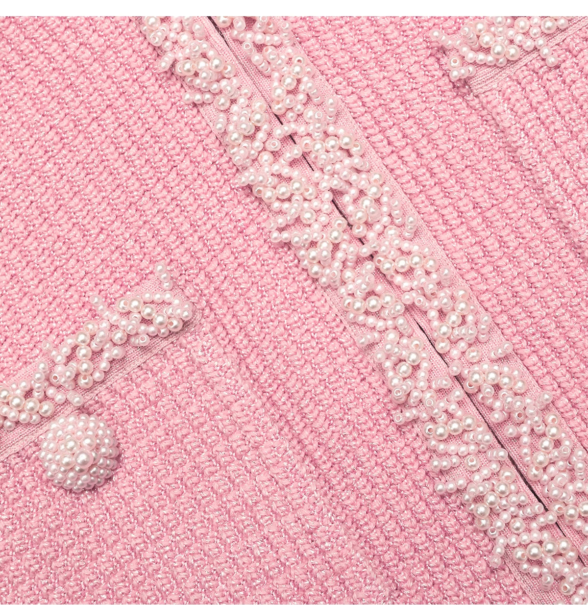 Women's Pink Sleeveless Knit Fitted Elegant Dress
