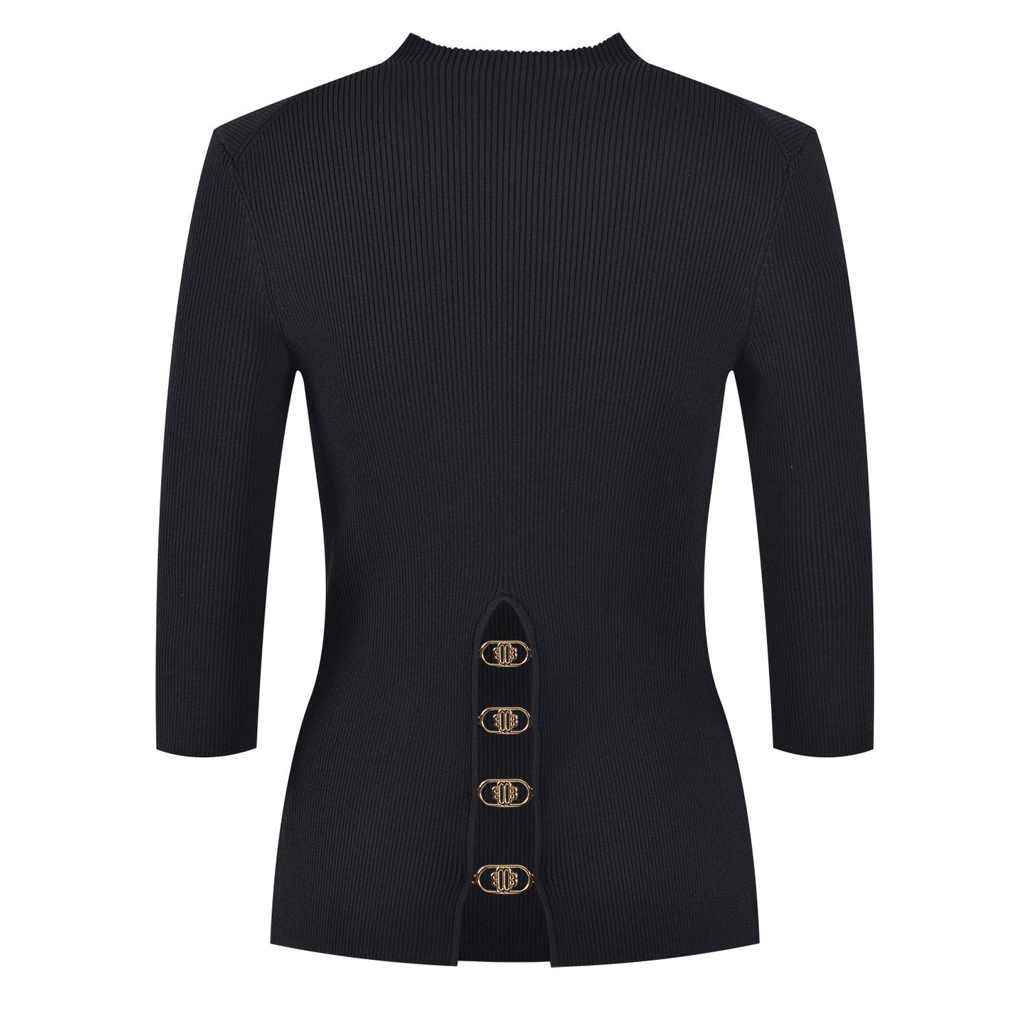Women's black knitted tops