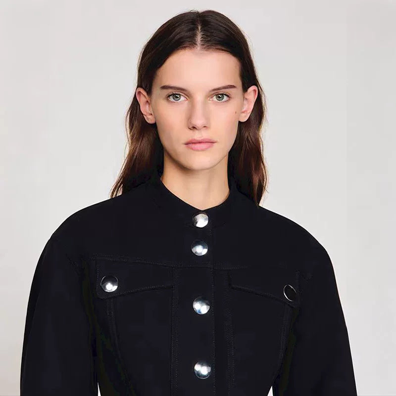 Women's black casual jacket