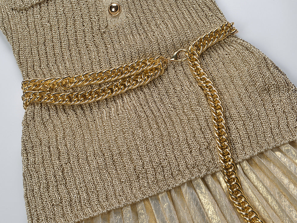 Women's long-sleeved round neck elegant dress