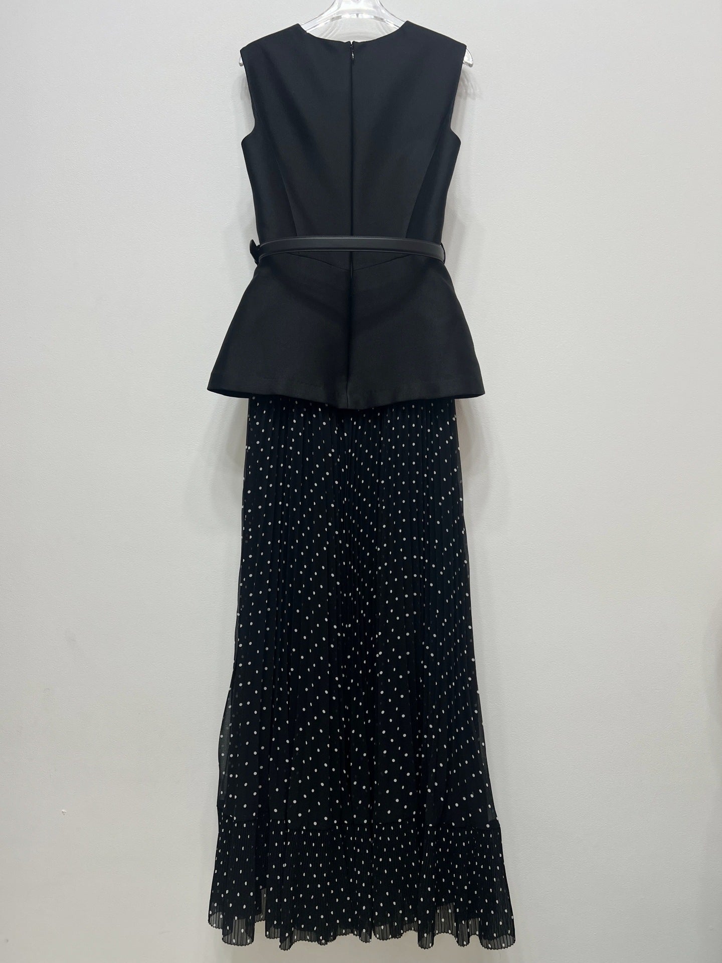Women's black polka dot dress