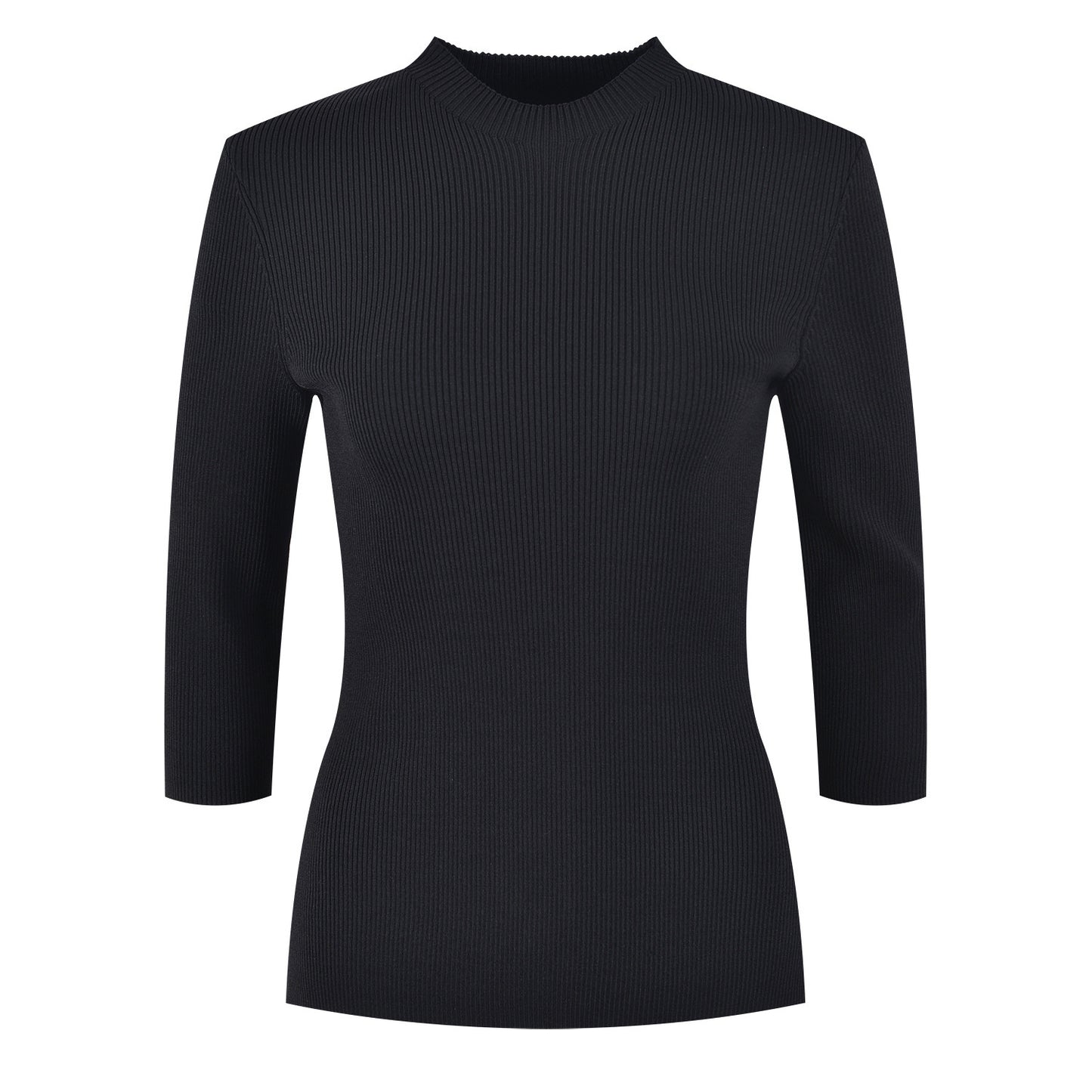 Women's black knitted tops
