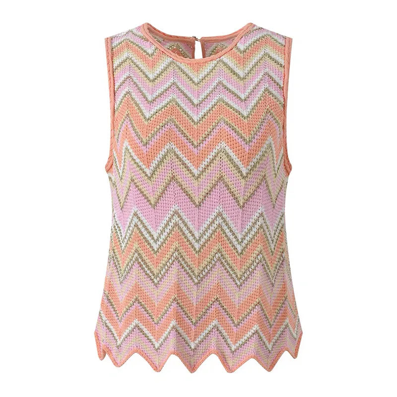 Women's casual striped two-piece suit