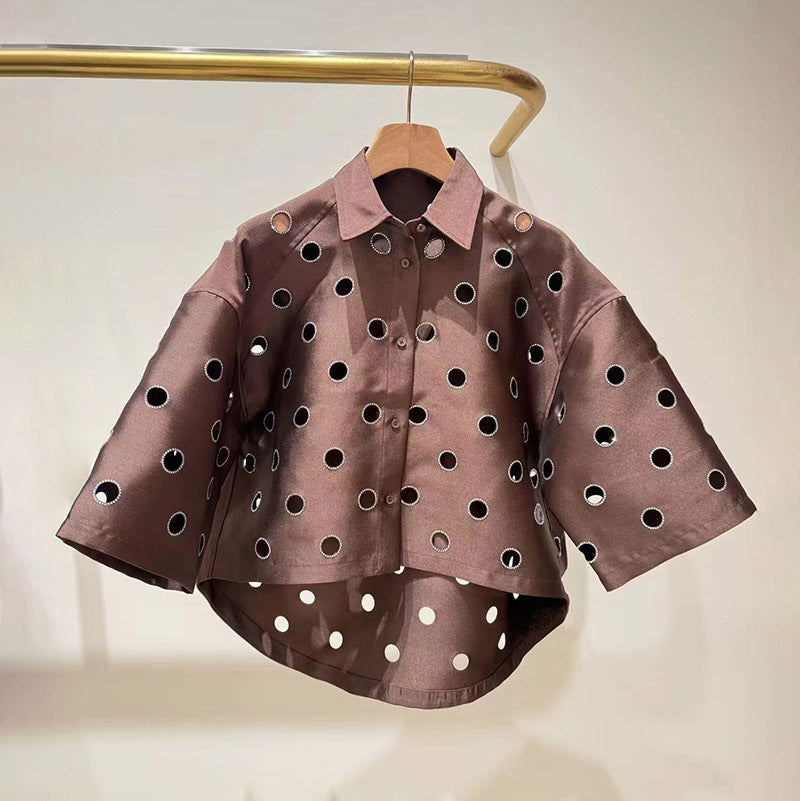 Women's round cutout two-piece suit