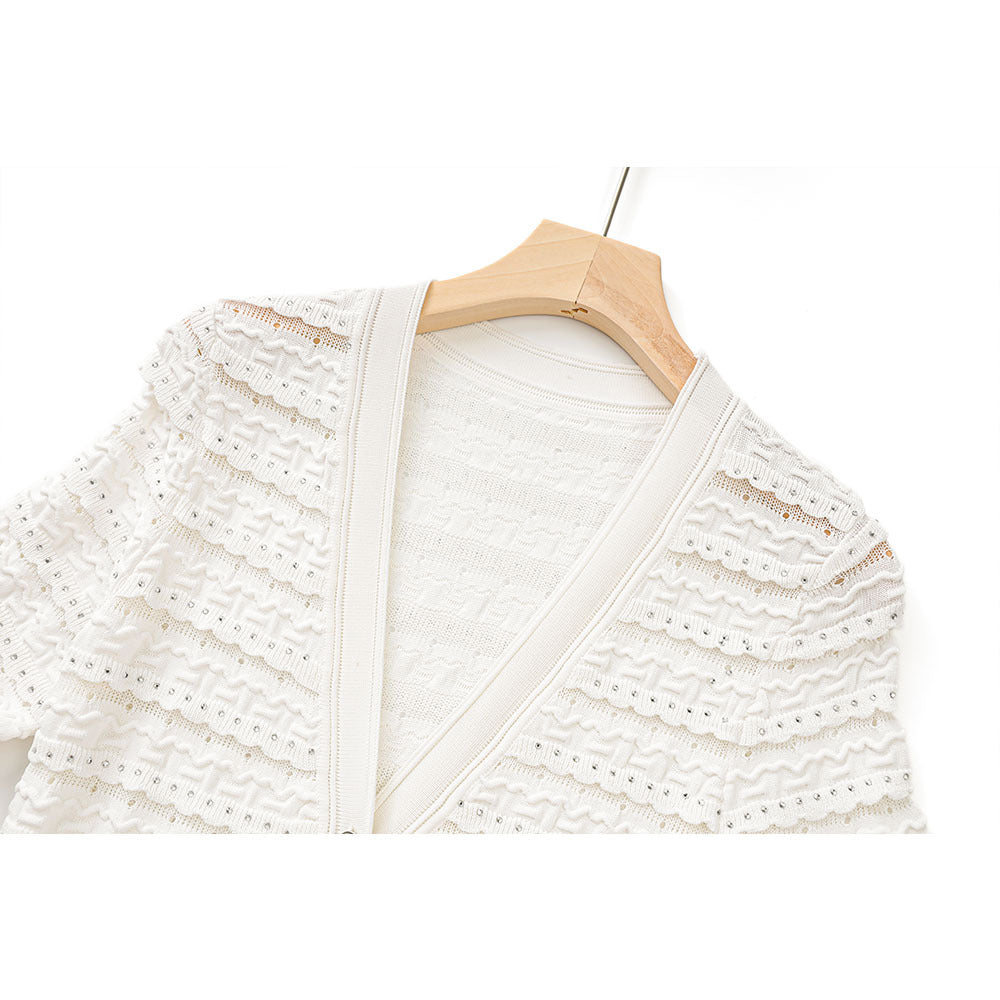 Women's diamond long knitted dress