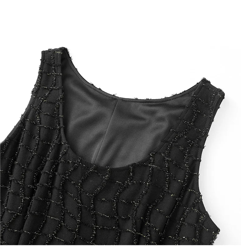 O-neck Sleeveless A-line Solid Maxi Dress For Women