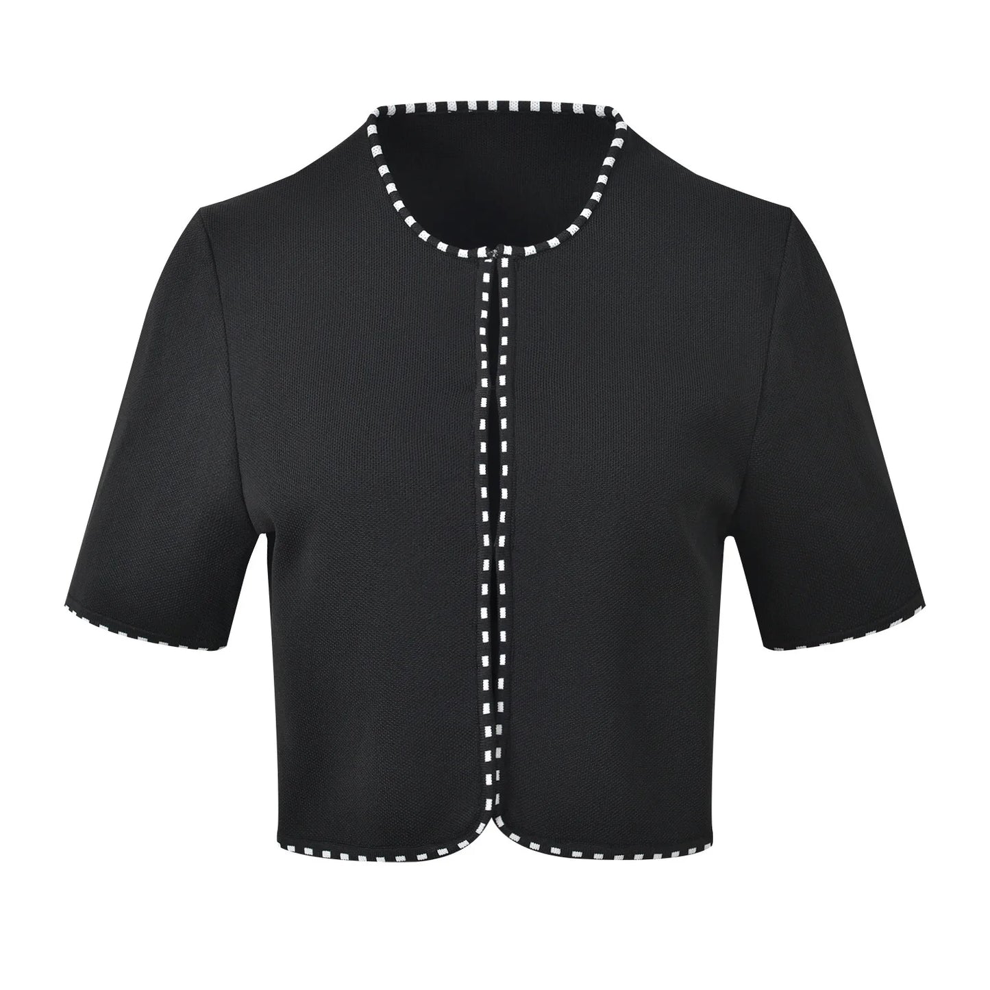 Women's Black Embroidered Two-Piece Set